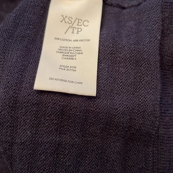 Cabi Cardigan Navy Blue Sweater XS - Picture 6 of 6